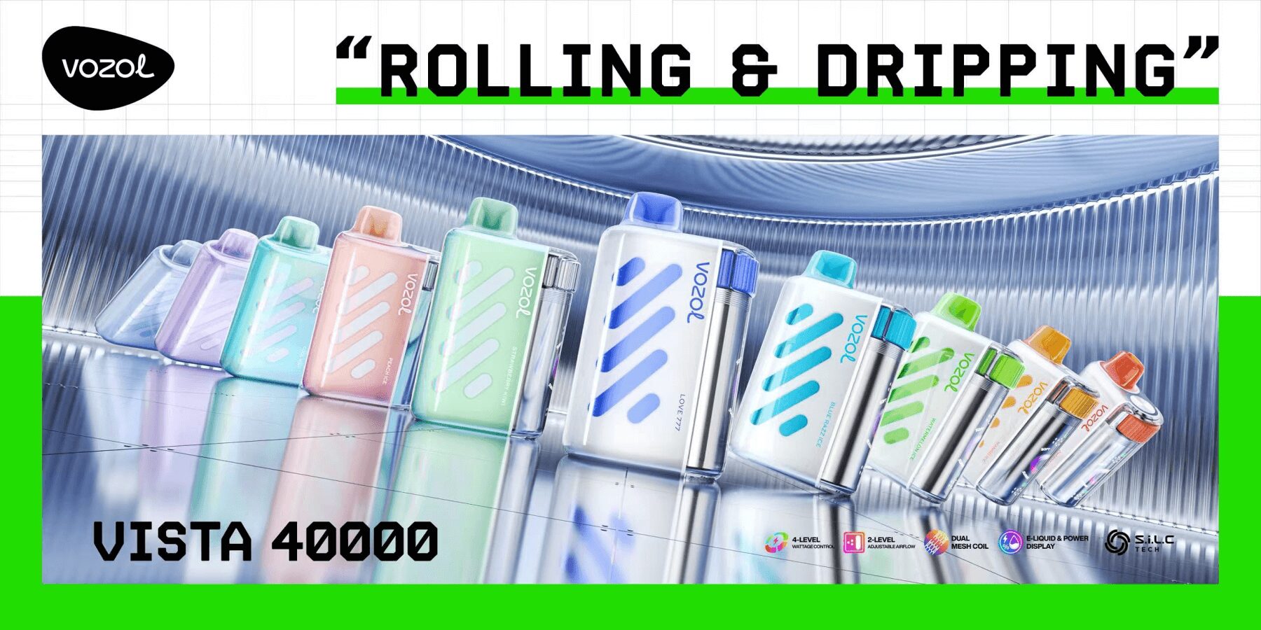 Vozol Vista 40000 | 40K Puffs Disposable Vape | 5% Nikotiner | 23 Smaker | Smart Screen | Vape Factory Direct - Bild 17