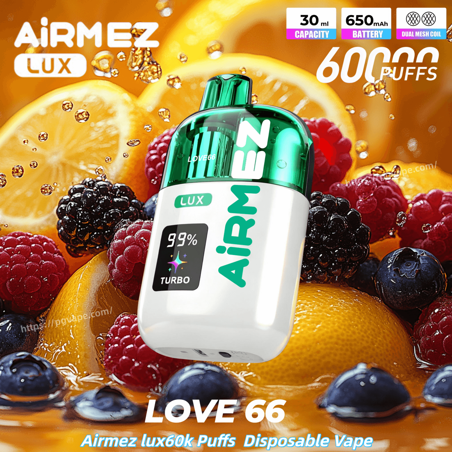 Airmez lux 60000 60k Puffs Disposable Vape 0% 2% 3% 5%Nicotine Adjustable Airflow 10Taste Smart Screen Vape Factory Wholesale - obrazek 6