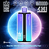 Bang Box 160K 4in1 quad-flavor disposable vape with purple-teal gradient and flavors Grape Ice and Kiwi Passion Fruit Guava.