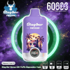 Purple Stag Bar Nexus disposable vape bottle featuring a tropical cat wearing sunglasses, set against a space-themed background with a glowing ring