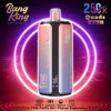 Bang King 250K Puffs Quads 4in1 disposable vape with pink-to-blue gradient body and four flavors: Strawberry Watermelon.