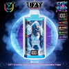 Blue UZY Crystal Star disposable vape with gorilla artwork, advertised for 60,000 puffs and a smart screen.