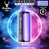 Purple disposable vape pen with a black panel and stag deer logo, labeled Stag Bar 6in1 and 180K puffs.