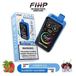 カラフルなデジタル画面読み取り機能を備えた青い長方形のダブルフレーバー使い捨て電子タバコ デバイス 