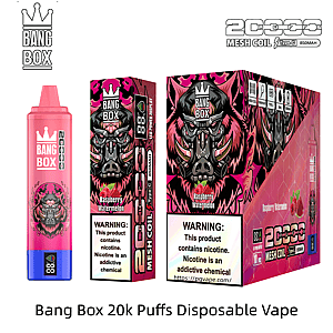 Pink Bang Box 20k puffs disposable vape with a bold gorilla mask design and Raspberry Watermelon flavor.