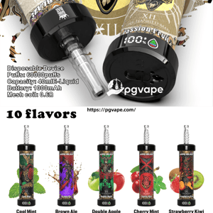 Advertising poster for Bang Blaze disposable vapes showing two large ornate gold-and-black devices with brand logo and specs, plus ten smaller illustrated flavor variants with fruit icons and names (Cool Mint, Brown Ale, Double Apple, Cherry Mint, Strawberry Kiwi, Peach Mango Watermelon, Watermelon Strawberry Melon, Blue Razz, Mixed Berries, Passion Fruit).