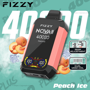 Black-and-pink FIZZY NQVA Plus vape device labeled 