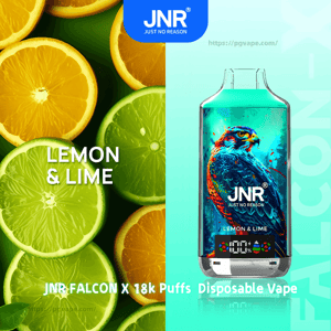 Split advertisement: left side close-up of sliced lemons and limes with the words 
