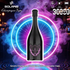 Solaris Champagne 30K Stylish Bottle Disposable Vape With 30000 Puffs, Mesh Coil And LED Light