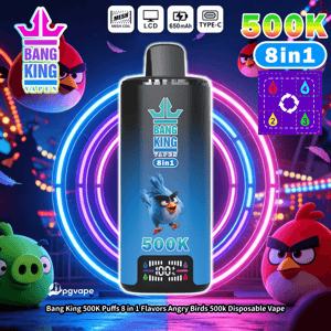 Bang King 500K 8 In 1 Flavor Angry Birds Disposable Vape With 500000 Puffs And 4 Tank Mesh Coil