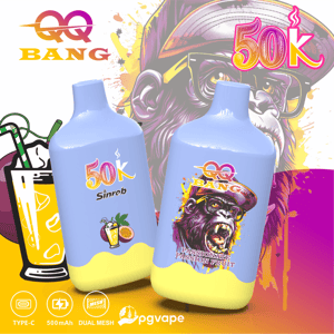 Two blue 500ml energizing bottles with 5K branding and a gorilla face graphic on a colorful banner