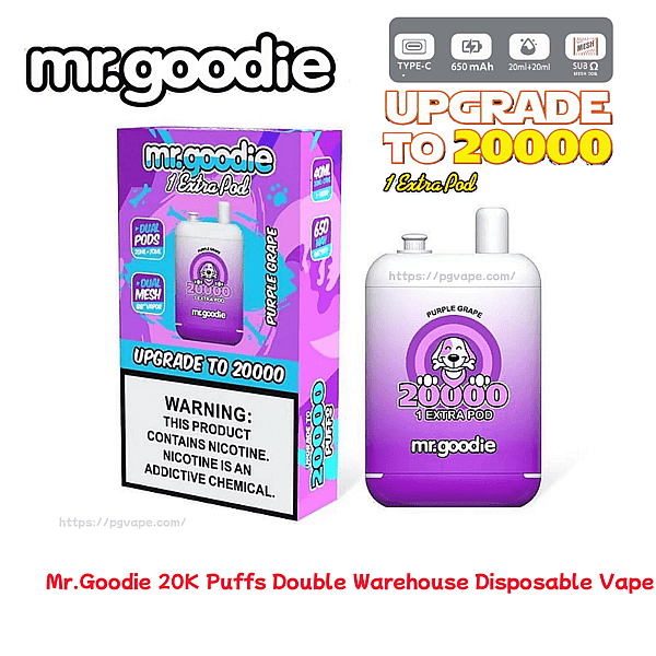 Mr.Goodie 20000 20K Puffs Double Warehouse Disposable Vape Rechargeable Vape Factory Direct - Image 11