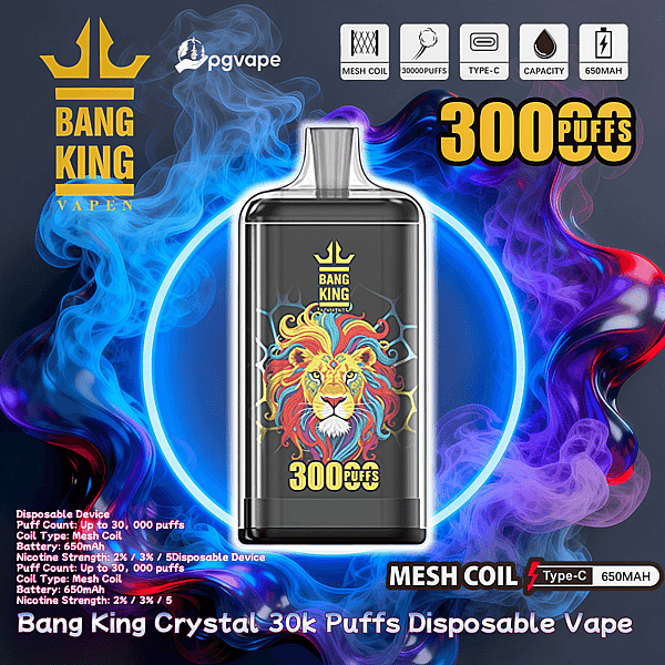 Bang King Crystal 30000 30k soffi monouso Vape Clean Premium ed elegante Vape Factory Direct - immagine 2