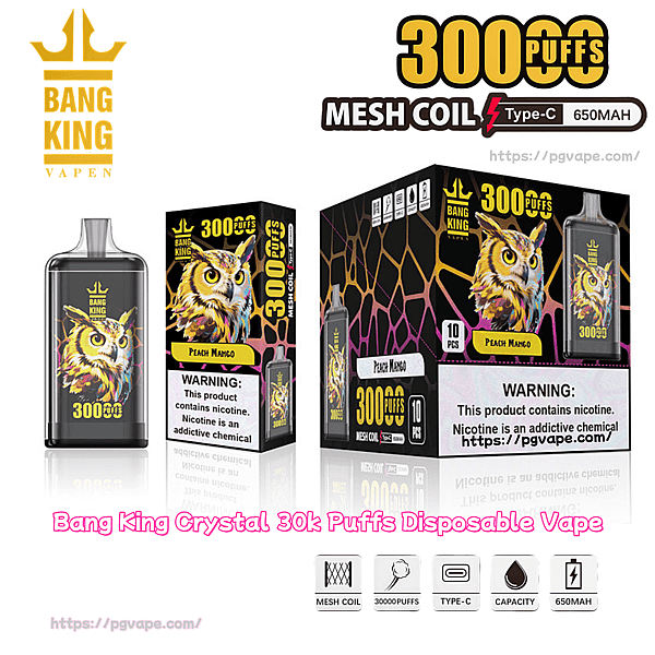 Bang King Crystal 30000 30k soffi monouso Vape Clean Premium ed elegante Vape Factory Direct - immagine 11