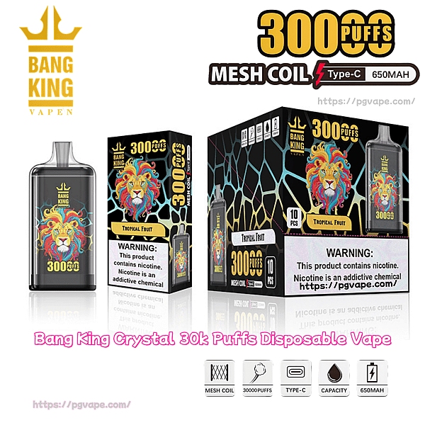 Bang King Crystal 30000 30k soffi monouso Vape Clean Premium ed elegante Vape Factory Direct - immagine 16