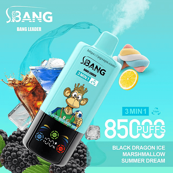 Bang Leader Triple 85000 | 85k Puffs 3 in 1 Flavors Disposable Vape | 0% 2% 3% 5% Nicotine | 15Tastes | LED Display Screen | Vape Factory Direct - Image 14
