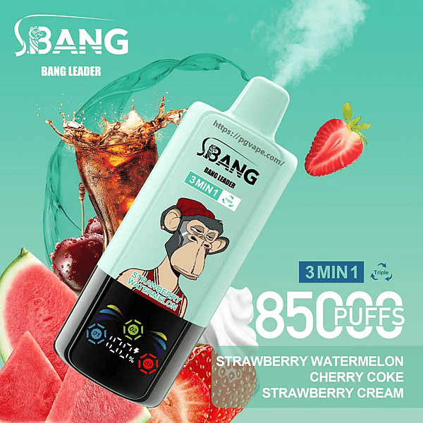 Bang Leader Triple 85000 | 85k Puffs 3 in 1 Flavors Disposable Vape | 0% 2% 3% 5% Nicotine | 15Tastes | LED Display Screen | Vape Factory Direct - Image 17