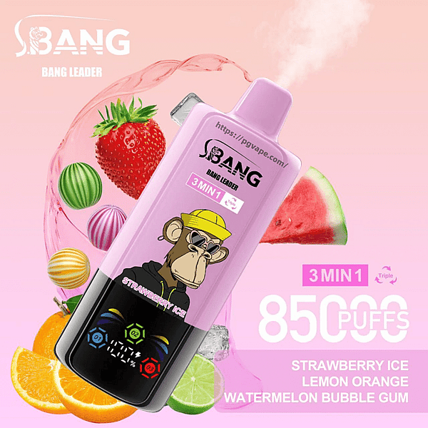 Bang Leader Triple 85000 | 85k Puffs 3 in 1 Flavors Disposable Vape | 0% 2% 3% 5% Nicotine | 15Tastes | LED Display Screen | Vape Factory Direct - Image 6