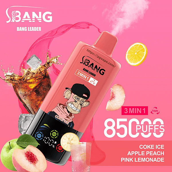Bang Leader Triple 85000 | 85k Puffs 3 in 1 Flavors Disposable Vape | 0% 2% 3% 5% Nicotine | 15Tastes | LED Display Screen | Vape Factory Direct - Image 7