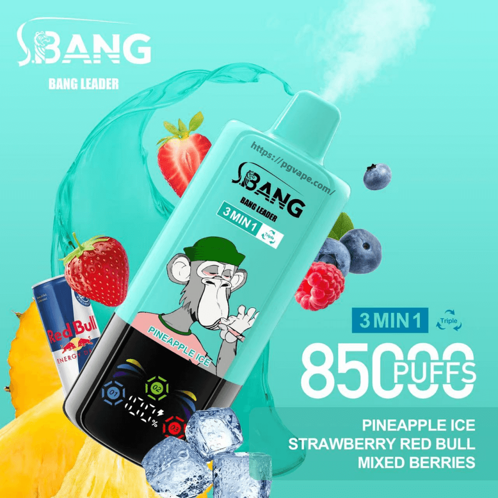 Bang Leader Triple 85000 | 85k Puffs 3 in 1 Flavors Disposable Vape | 0% 2% 3% 5% Nicotine | 15Tastes | LED Display Screen | Vape Factory Direct - Image 9