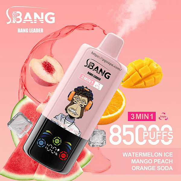 Bang Leader Triple 85000 | 85k Puffs 3 in 1 Flavors Disposable Vape | 0% 2% 3% 5% Nicotine | 15Tastes | LED Display Screen | Vape Factory Direct - Image 10