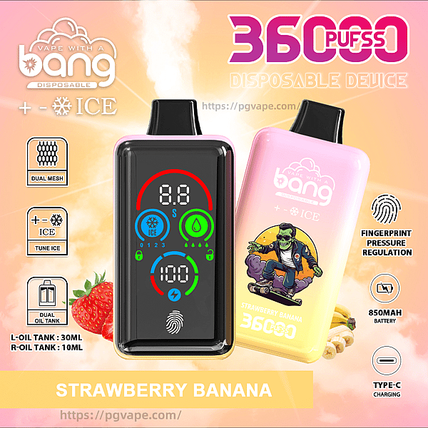 Bang 36000 Lce Level  36K Puffs Disposable Vape Smart Full Screen  Vape Factory Direct - Image 10