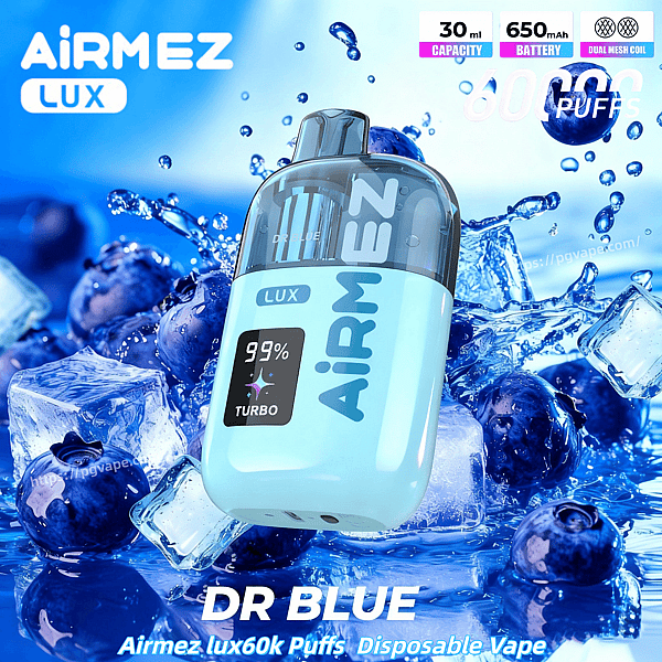 Airmez lux 60000 60k Puffs Disposable Vape 0% 2% 3% 5%Nicotine Adjustable Airflow 10Taste Smart Screen Vape Factory Wholesale - Image 5