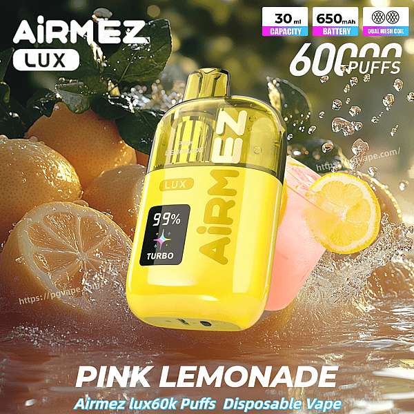 Airmez lux 60000 60k Puffs Disposable Vape 0% 2% 3% 5%Nicotine Adjustable Airflow 10Taste Smart Screen Vape Factory Wholesale - Image 9