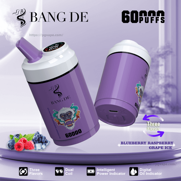 Bang DE 60000 60k Puffs 3 in 1 Triple Flavors Disposable Vape Smart ...