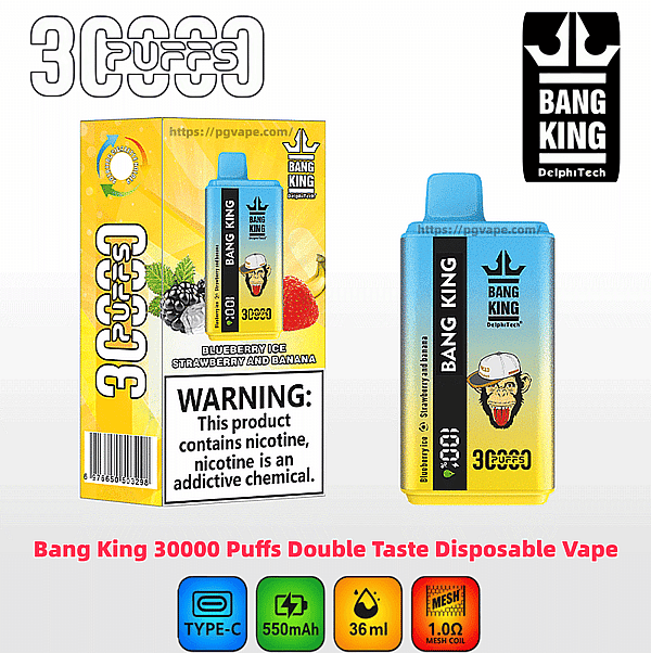 Bang King 30000 30K Puffs Double Taste Disposable Vape-Vape Factory Direct - Image 5