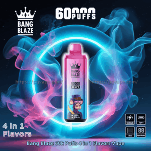 Bang Blaze 60000 | 60k Puffs 4 in 1 Flavors Disposable Vape With Digital Screen | Vape Factory Wholesale
