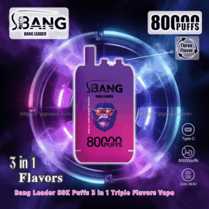 Bang Leader 80000 | 80K Puffs 3 in 1 Triple Flavors Disposable Vape With Rechargeable | Vape Factory Wholesale