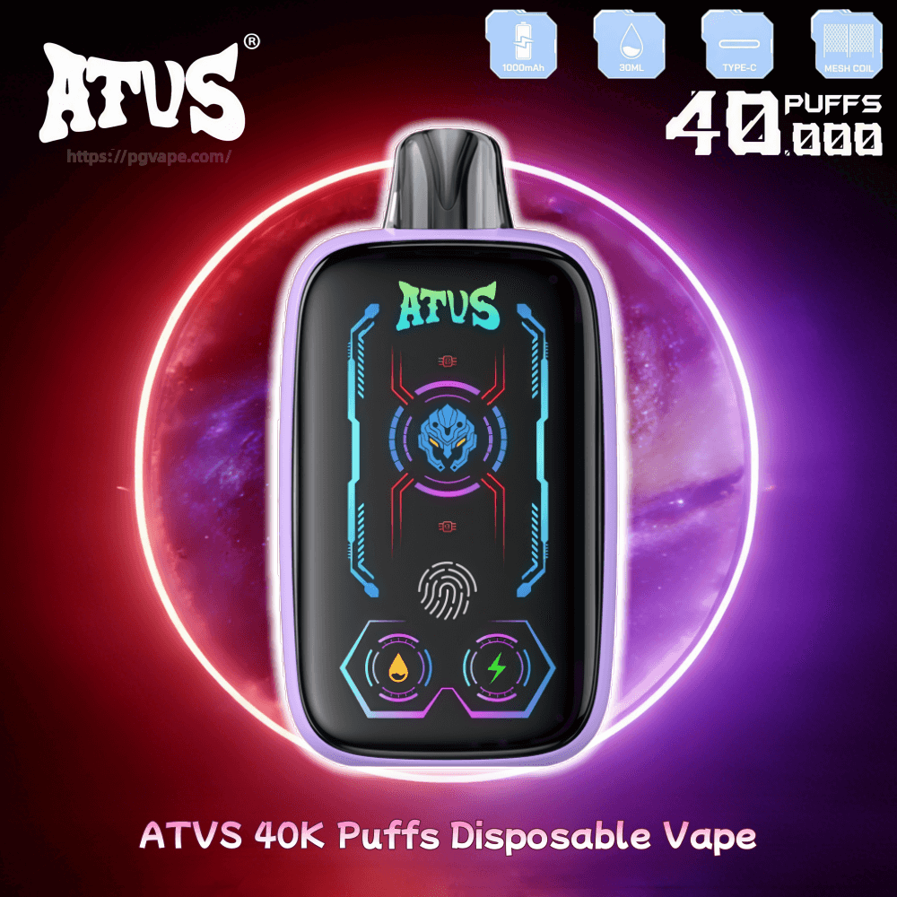 atvs 40000 disposable vape ATVS 40000 40K Puffs Disposable Vape 2% 5%Nicotine Adjustable Airflow  14Taste Smart Touch Screen Vape Factory Wholesale